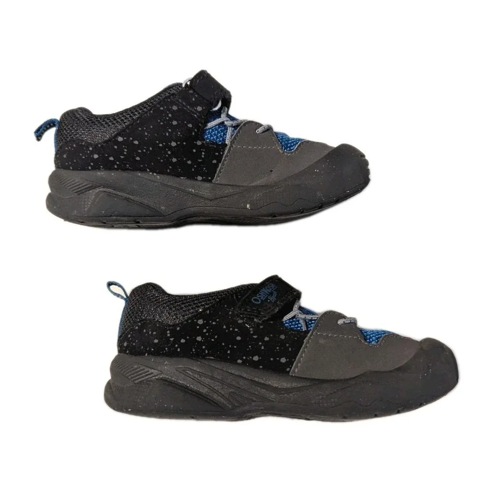OshKosh‎ B'gosh Boy's Kamun Bump Toe Sneaker Shoes Toddler Black Blue Size 9M